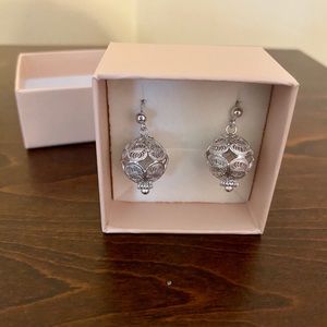 Italian silver orb earrings from Vicenza (Venice)
